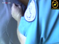 Lady cop getting banged hard by dog